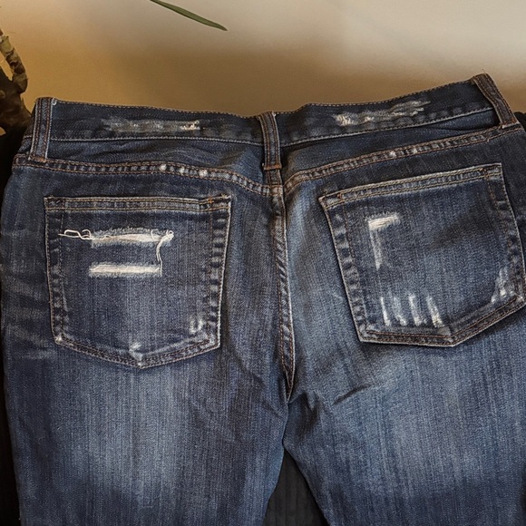 Refuge Ripped Dark Blue Jeans - Picture 3 of 4